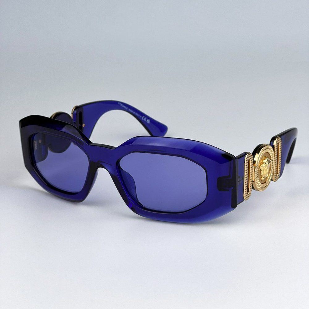 NEW Versace VE4425U MEDUSA BIGGIE 54191A  Purple Transparent Unisex Sunglasses